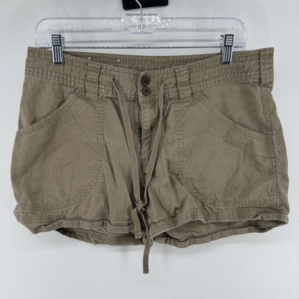 Patagonia Chino Shorts Womens 10 Green Hemp Organic Cotton Drawstring Casual